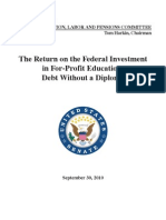 The Return On The Federal Investment in For-Profit Education: Debt Without A Diploma