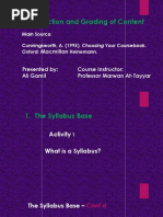 Selection and Grading of Content