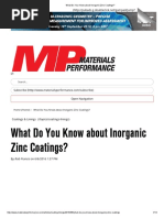 What Do You Know About Inorganic Zinc Coatings