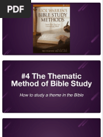 Bible Study Methods #4: The Thematic Study Method