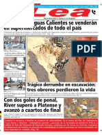 Periódico Lea Jueves 13 de Septiembre Del 2018