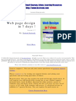 Web Page Design in 7 Days