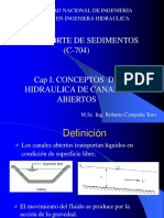 Transporte Sedimentos Capitulo I Conceptos de Hidraulica de Canales