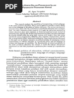 M. Agus Nuryatno Isu-Lsu Krftis Dalam Pendidikan Islam (Perspektif Pedagogik Kritis)