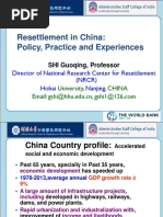 Resettlement in China: Policy, Practice and Experiences: SHI Guoqing, Professor