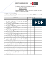 Validación Sobre La Pertinencia Del Instrumento Perfil