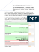 Income Statement Task