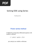 Solving ODE Using Series