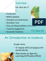 Introduction To Dyslexia PPT SENplushgf