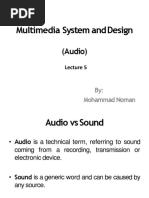 Multimedia System Anddesign: (Audio)