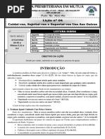 Lição 04 - Cuidai-Vos, Sujeitai-Vos e Suportaivos Uns Aos Outros
