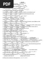 Pre-Test Mathematics 10 DIRECTIONS: Choose The Letter of The Best Answer