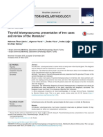 Otorhinolaryngology: Thyroid Leiomyosarcoma: Presentation of Two Cases and Review of The Literature