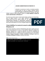 Habilitar El Usuario Administrador en Windows 10 PDF