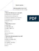 Objective Questions Moderate Identify Which of The Following Quantities Is Not A Vector