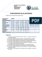 Ejemplo de Coeficientes de Elasticidad