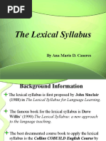 The Lexical Syllabus: by Ana Marie D. Caseres