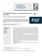 Inestabilidad de Hombro - Una Revisión de Las Opciones de Manejo