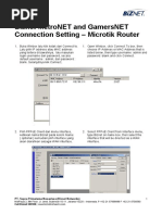 Biznet MetroNET and GamersNET - Connection Setting - Microtik Router PDF