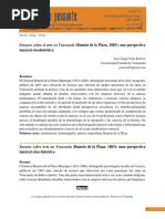 Ensayos Sobre Arte en Venezuela. Ramón de La Plaza (1883) - Una Interpretación