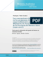 Concepciones Del Desarrollo en Programas Promoción - Rodríguez