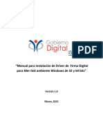 Manual para Instalación de Drivers de Firma Digital para Mer-Link 32 y 64 Bits