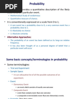 Probability: - A Probability Provides A Quantitative Description of The Likely Occurrence of A Particular Event