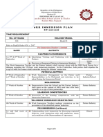 Work Immersion Plan