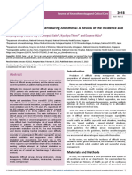 Difficult Airway Management During Anesthesia A Review of The Incidence and Solutions