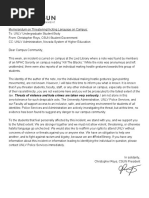 Memo On Threatening Language