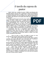 A Difícil Tarefa Da Esposa de Pastor