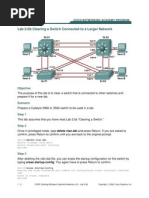 Lab 2-0b Clearing A Switch Connected To A Larger Network: Objective