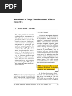 Determinants of FDI