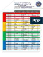 Jadwal Pelajaran SMP Plus Nurul Hidayah