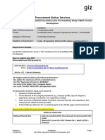 Procurement of Services Notice - Pre-Feasibility Study SUTRINAMA-InDOBUS Final