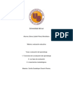 Funciones, Tipos y Liniamientos de La Evaluacion Del Aprendizaje 1