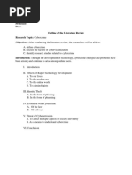 Sample Literature Review Outline