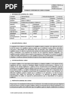 Quimica Analitica I Silabo