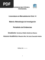 Portafolio de Evidencias Metodología de Investigación 