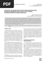 Analysis of Microstructure and Microtexture in Grain-Oriented Electrical Steel (Goes) During Manufacturing Process