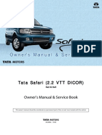 TATA Safari VTT Dicor Owners Manual