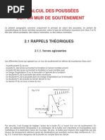 Calcul - Poussees Sur Mur de Soutènement