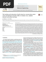 The Leaching and Adsorption of Gold Using Low Concentration Ami 2015 Mineral