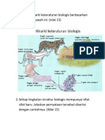 Contoh Soal Untuk UTS Matakuliah Biologi Jurusan Kimia