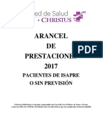 Arancel Pacientes Isapre o Sin Prevision Enero 2017 PDF