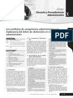 Los Confl Ictos de Competencia Administrativa y La Implicancia Del Deber de Abstención en El Procedimiento Administrativo