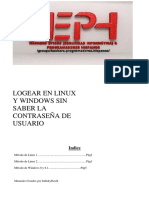 Logear en Linux y Windows Sin Saber La Contraseña de Usuario PDF