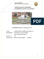 INFORME FINAL-Laboratorio N°4: Universidad Nacional de Ingeniería Facultad de Ingeniería Eléctrica Y Electrónica