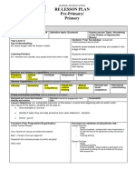 Re Lesson Plan Pre-Primary/ Primary