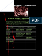 Random Zombie Generation Chart